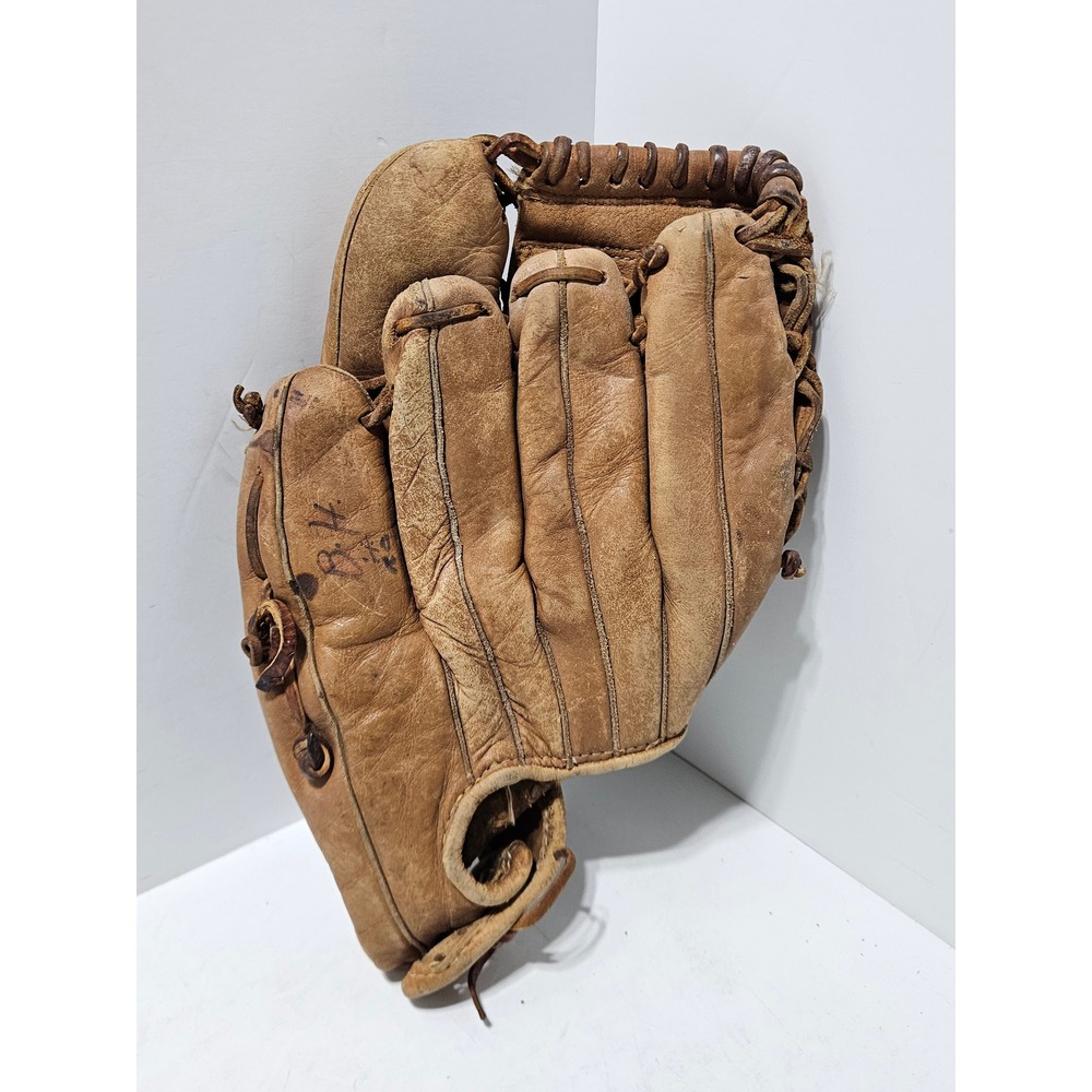 Vintage Ted Williams 1662 Baseball Glove Sears Roebuck and Co Brown Leather RHT - Picture 3 of 11